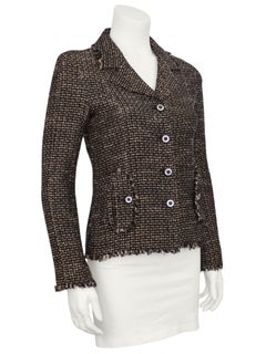 Chanel Fall 2003 RTW Black and Brown Tweed Blazer