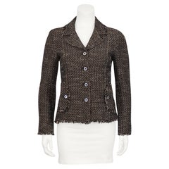 Chanel Fall 2003 RTW Black and Brown Tweed Blazer