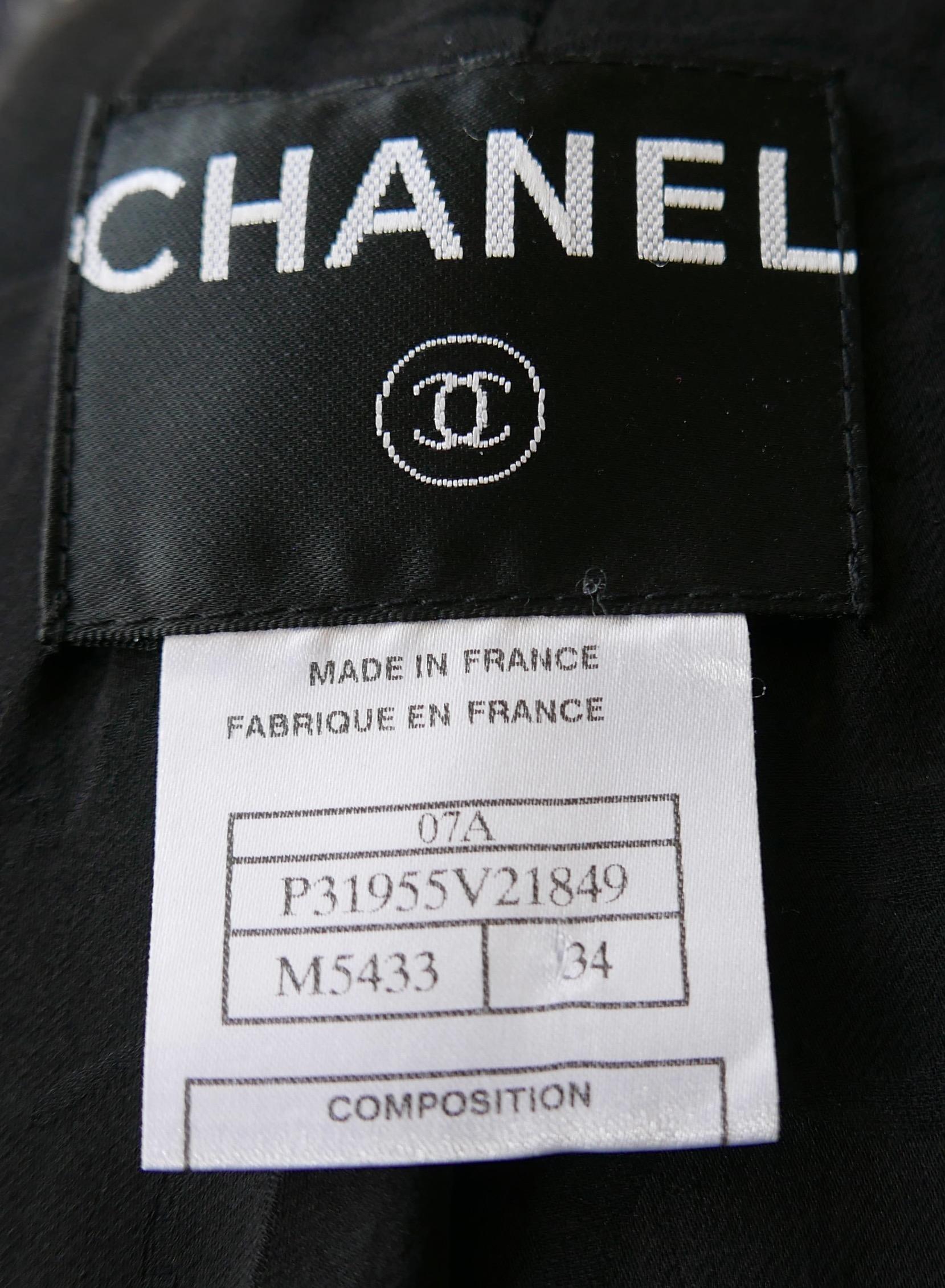 Chanel Fall 2007 07A Cashmere Houndstooth Tweed Jacket For Sale 2