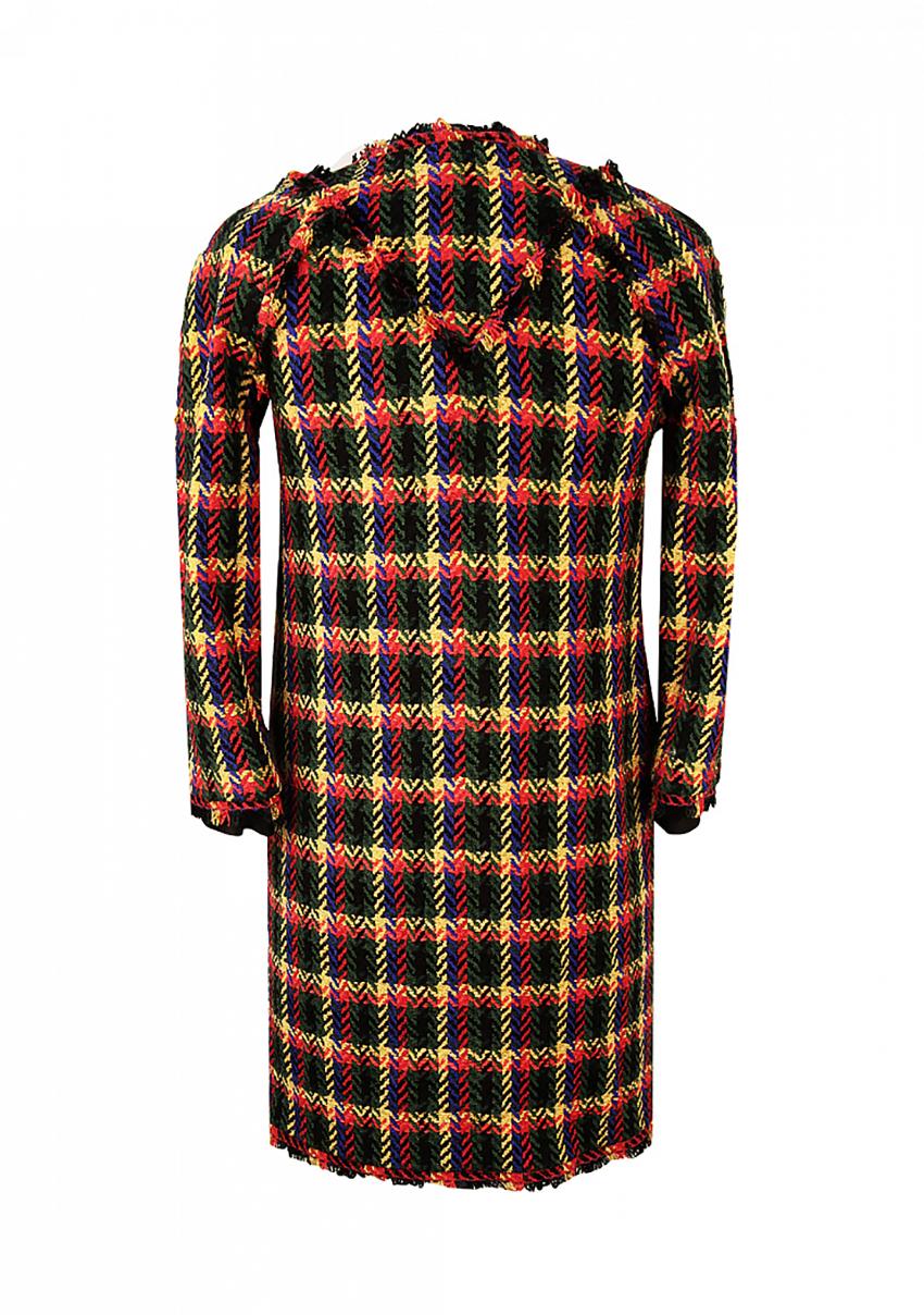 chanel checkered coat