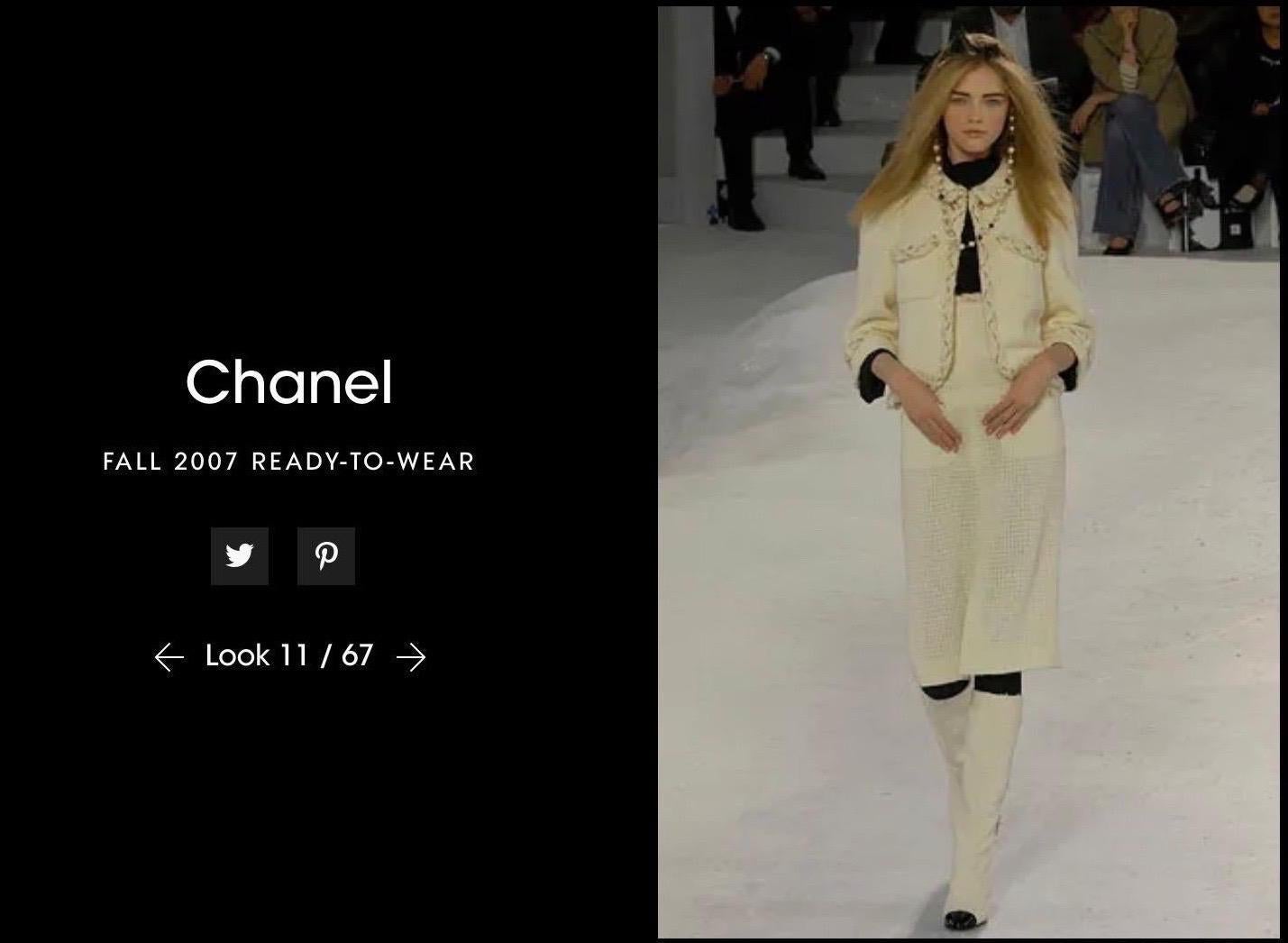 Chanel Fall 2007 ready to wear vintage tailleur  For Sale 10