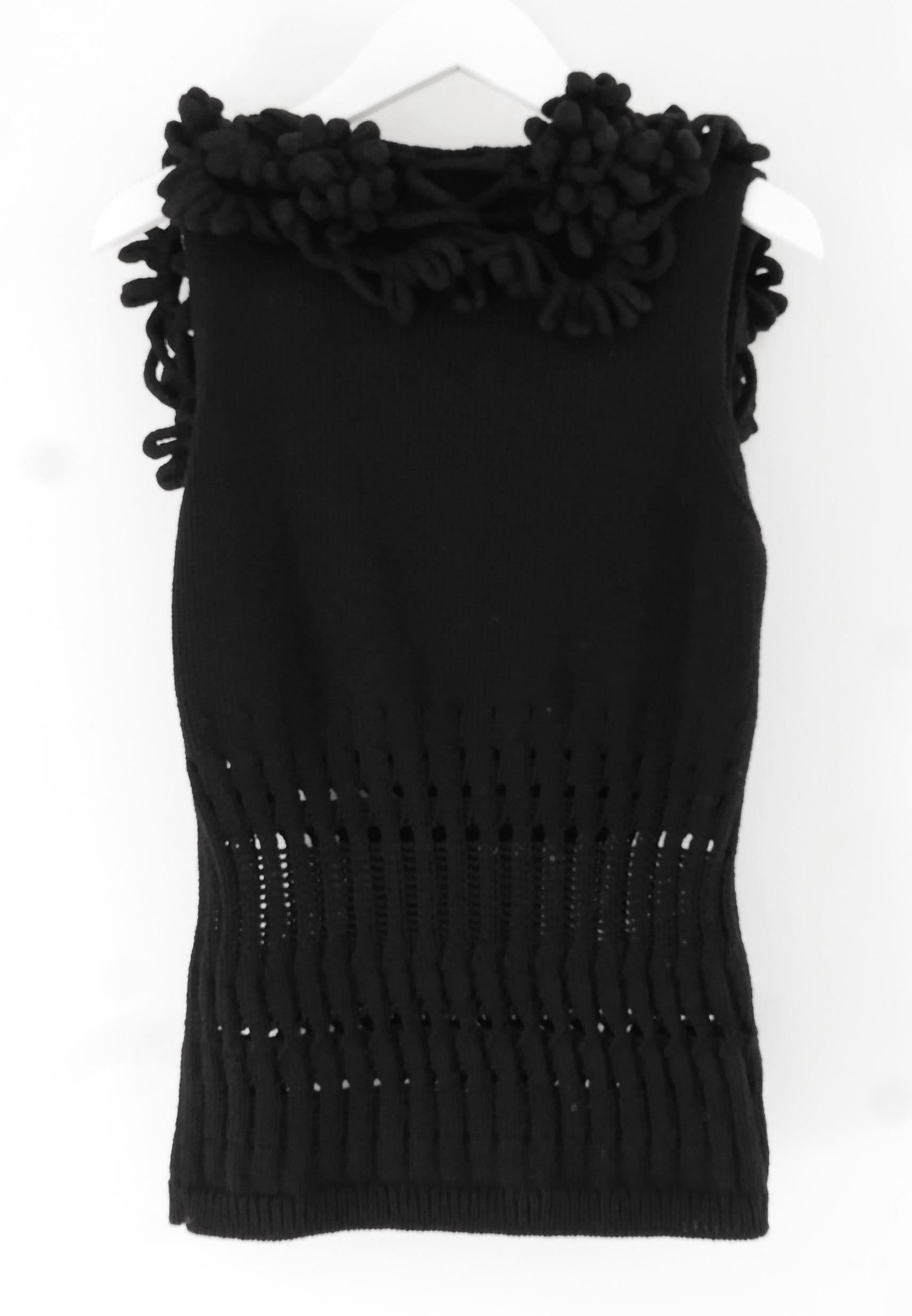Chanel Fall 2007 Woolwork Embellished Sleeveless Jumper For Sale 3
