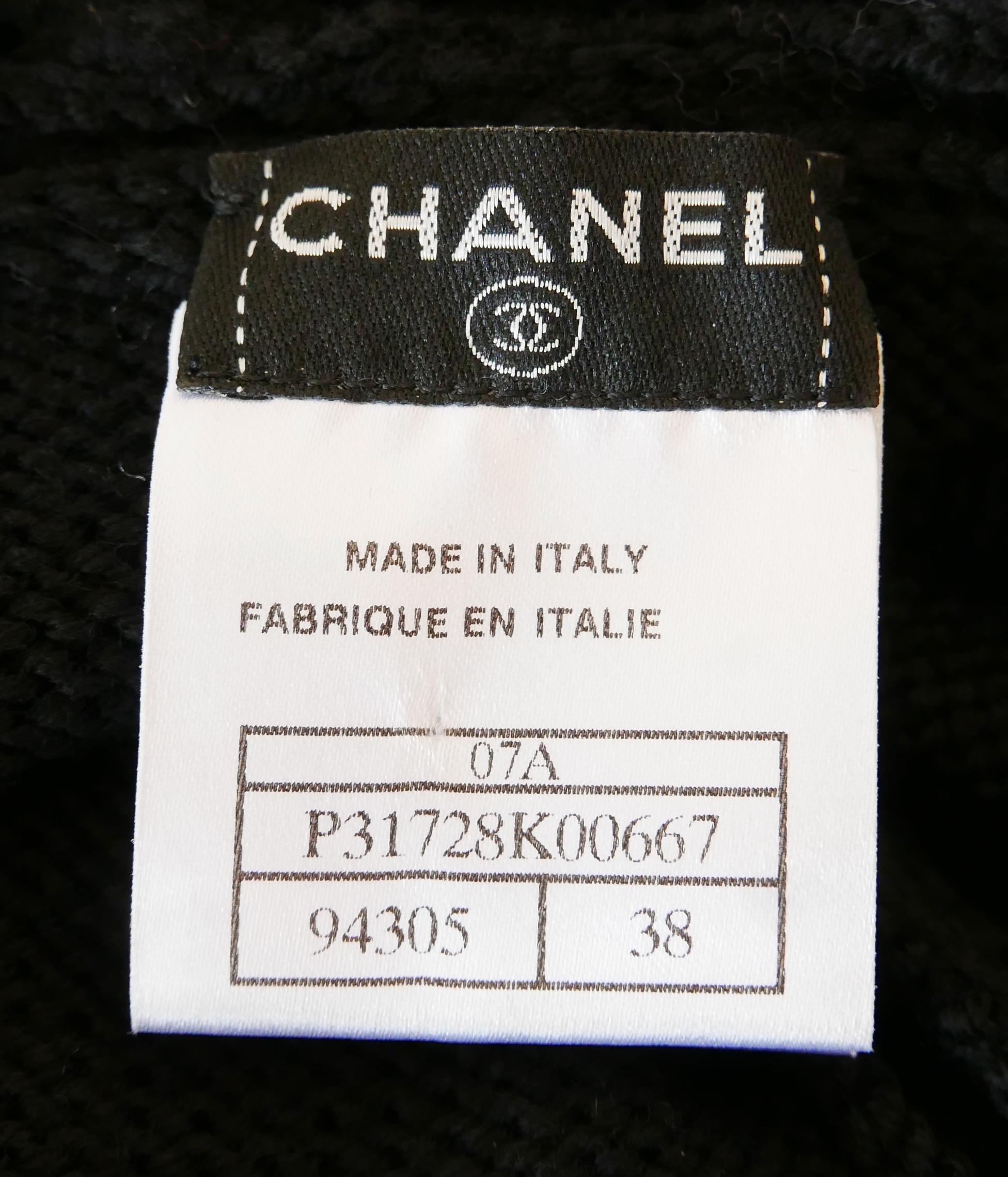 Chanel Herbst 2007 Verschönerter ärmelloser Pullover aus Wolle im Angebot 5