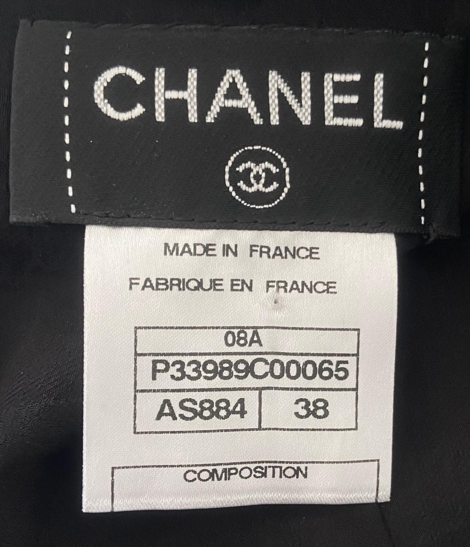 Chanel Autunno 2008 - Top sartoriale con dettaglio di bottoni in pelle in vendita 3