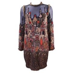 CHANEL FALL 2009 RUSSIAN SKYLINE Dress Sz FR 38