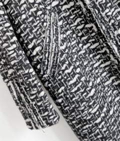 Chanel Fall 2010 Black & White Loose Weave Tweed Coat