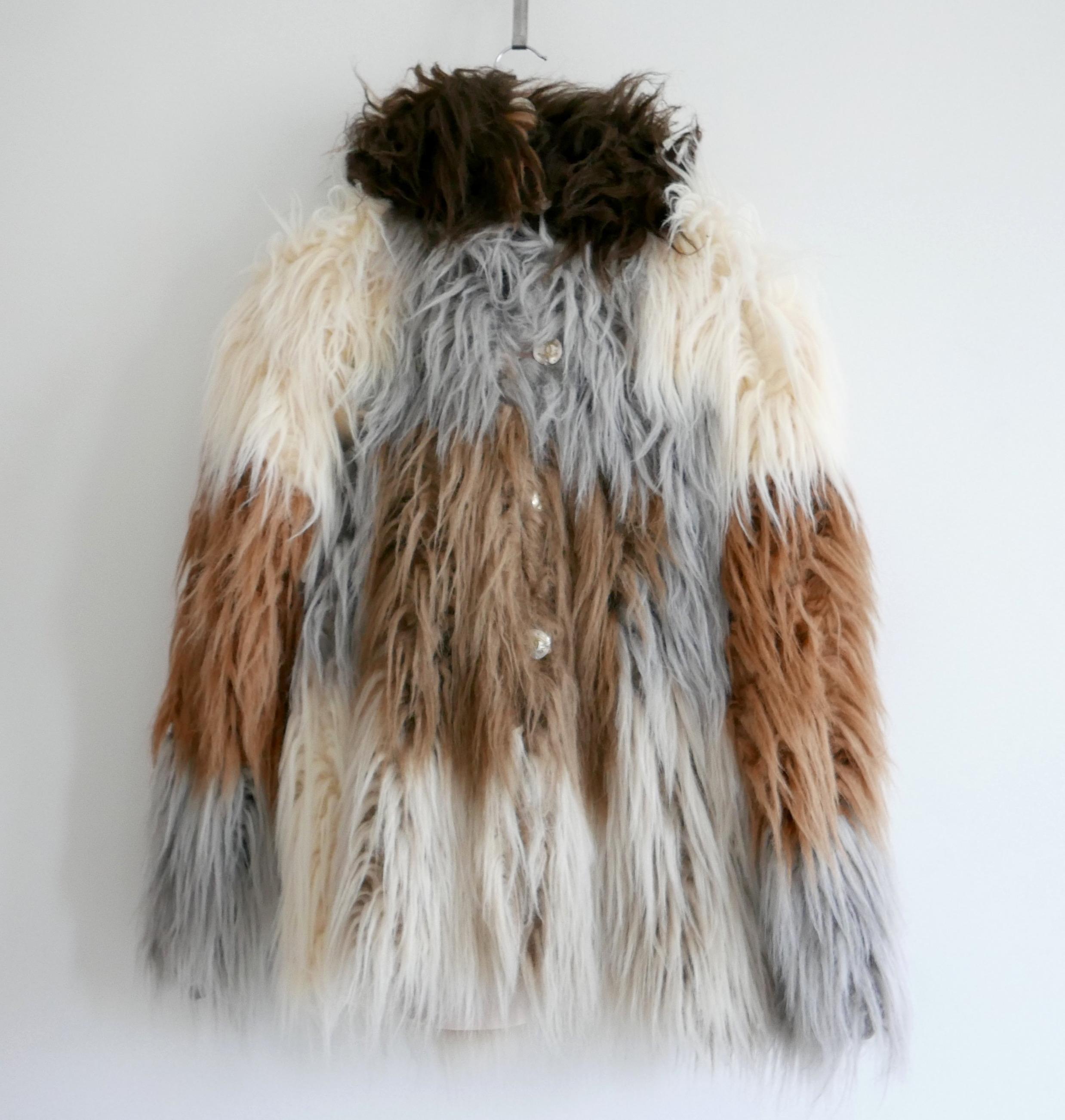Women's Chanel Fall 2010 Hooded Yeti Faux Fur Coat For Sale