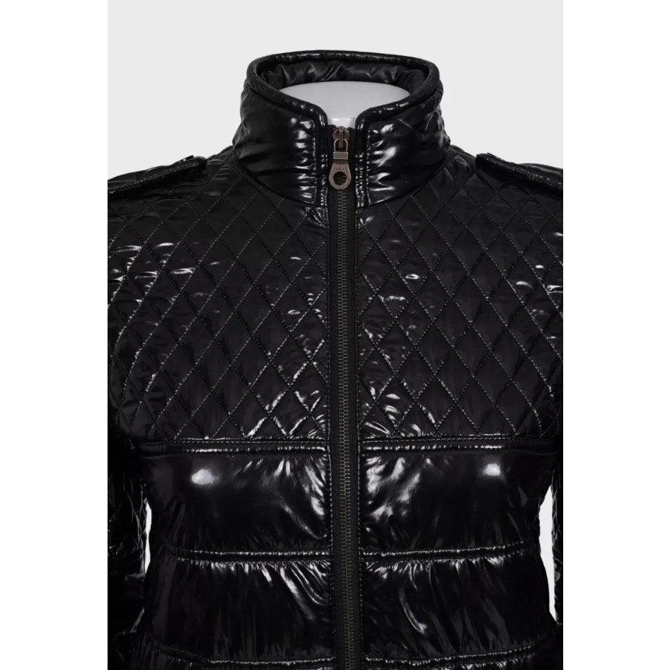Chanel Autunno 2011 Giacca aderente in poliuretano nero FR40 In condizioni ottime in vendita a Krakow, PL