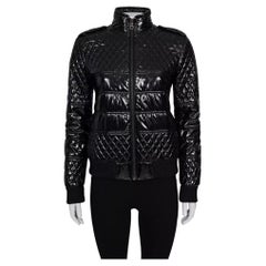 Chanel Fall 2011 Black Polyurethane Fitted Jacket FR40