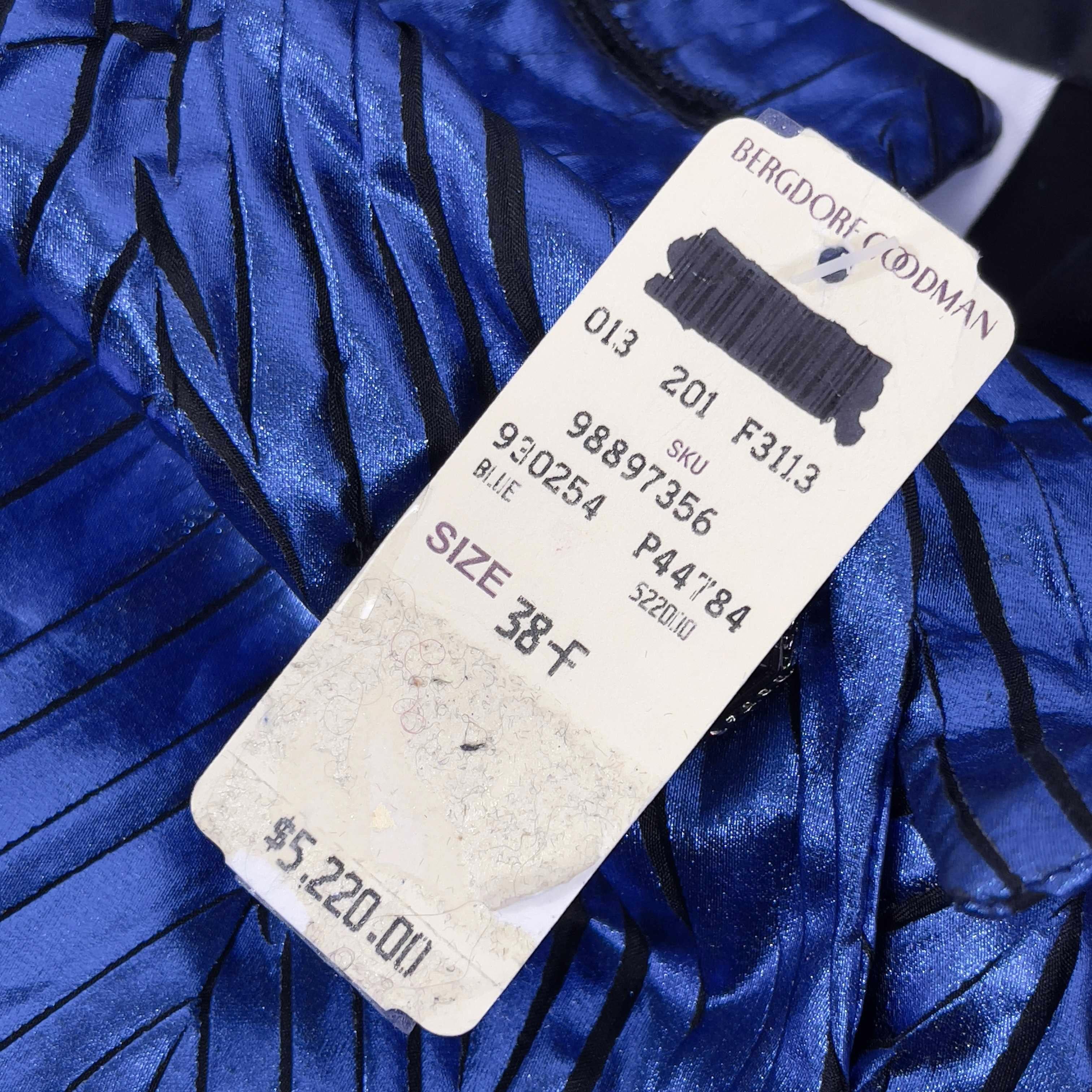 CHANEL - Blazer de défilé 12A en soie bleue géométrique, taille 38 US 8, automne 2012 1