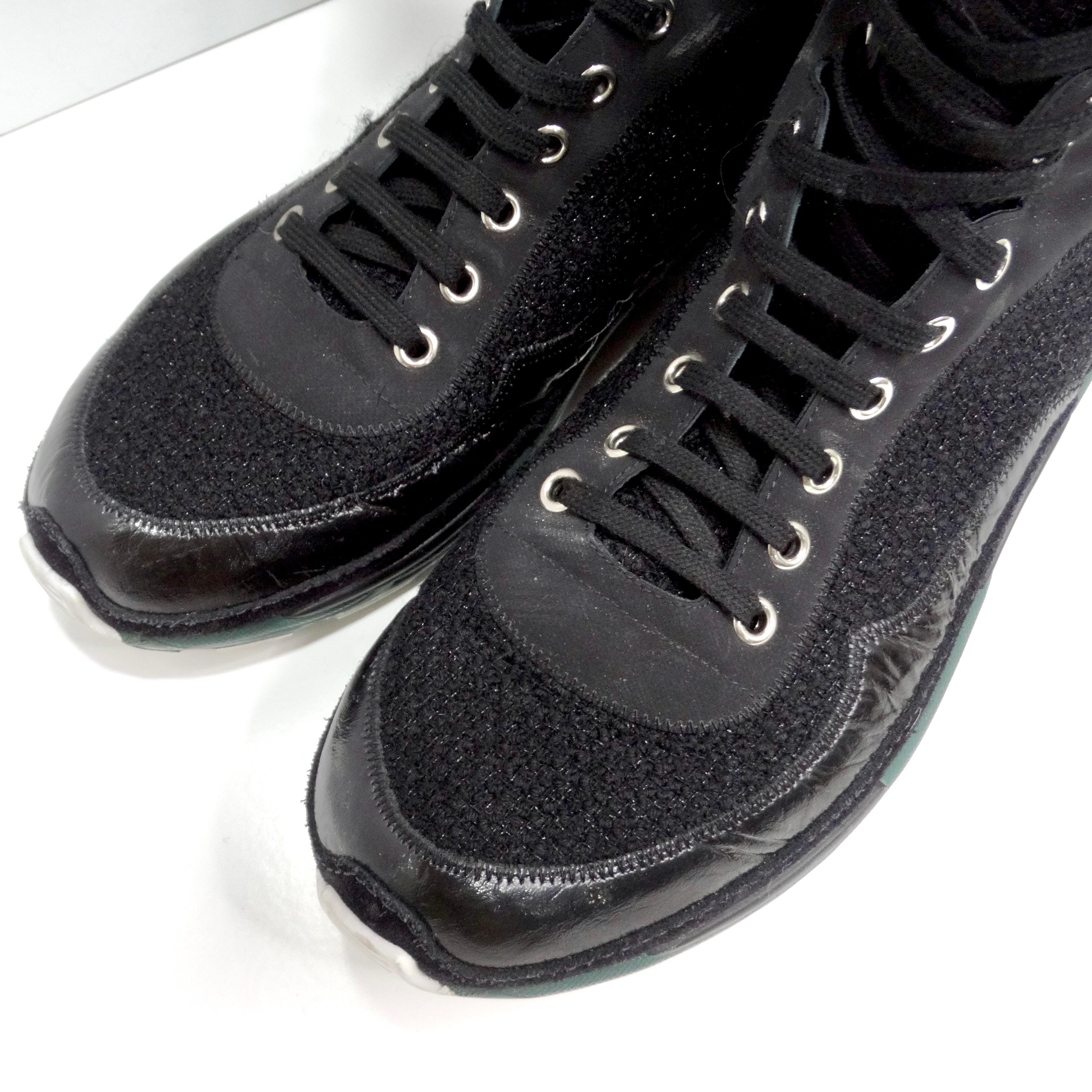 Chanel Fall 2014 Patent Calfskin Tweed Sneaker Boot (bottes de baskets en tweed) en vente 12