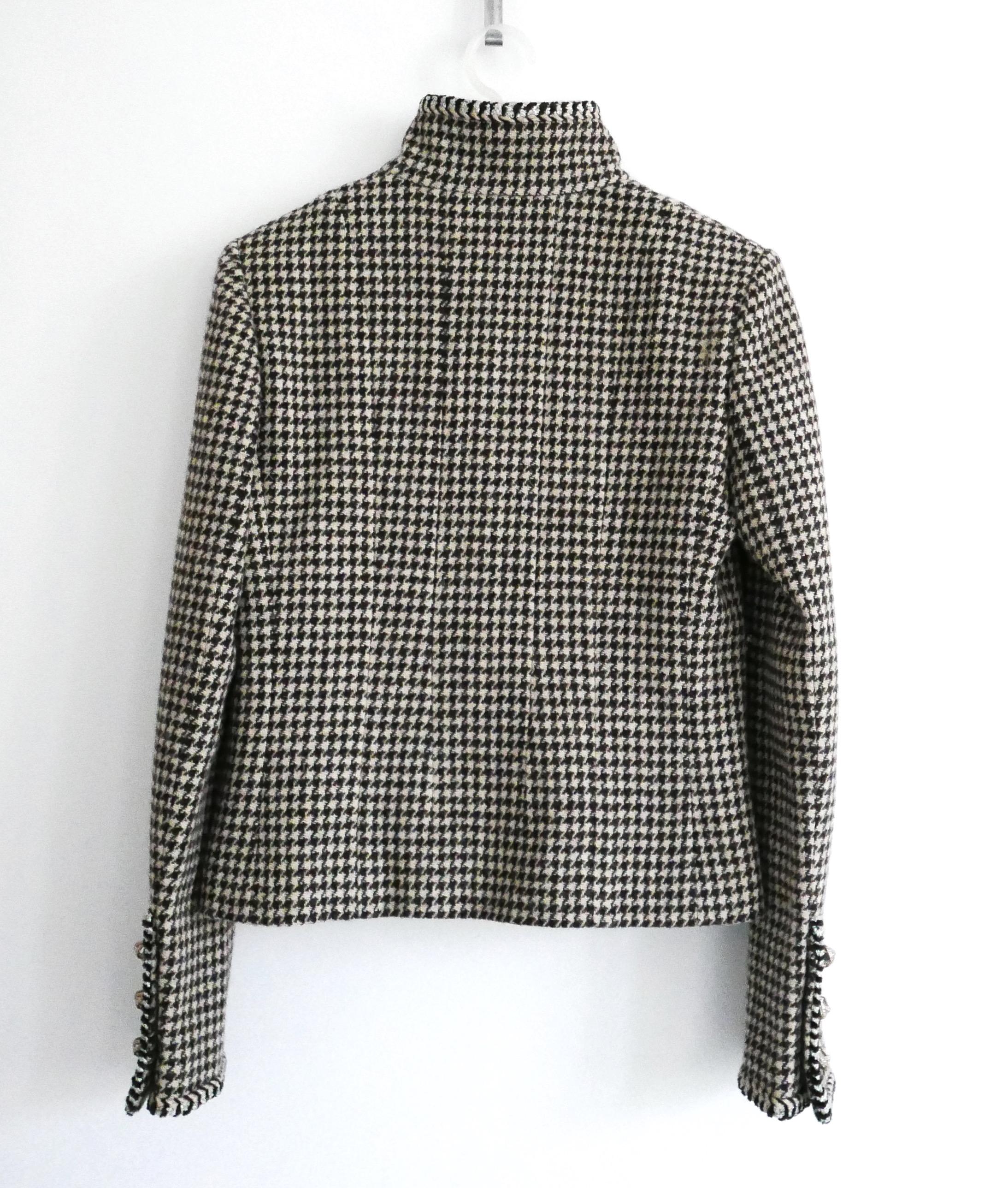 Women's Chanel Fall 2015 Houndstooth Fantasy Tweed Jacket  For Sale