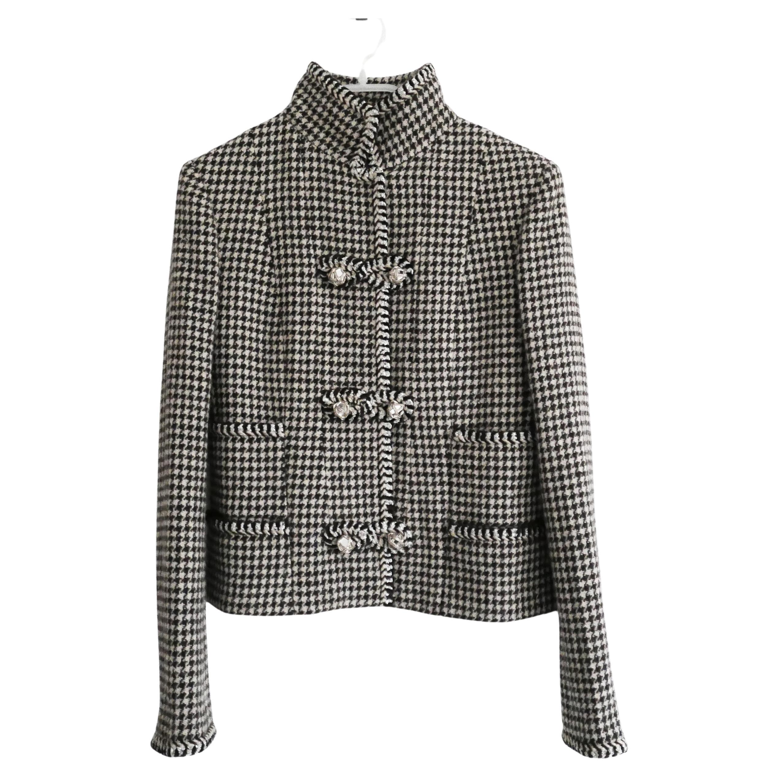 Chanel Fall 2015 Houndstooth Fantasy Tweed Jacket  For Sale
