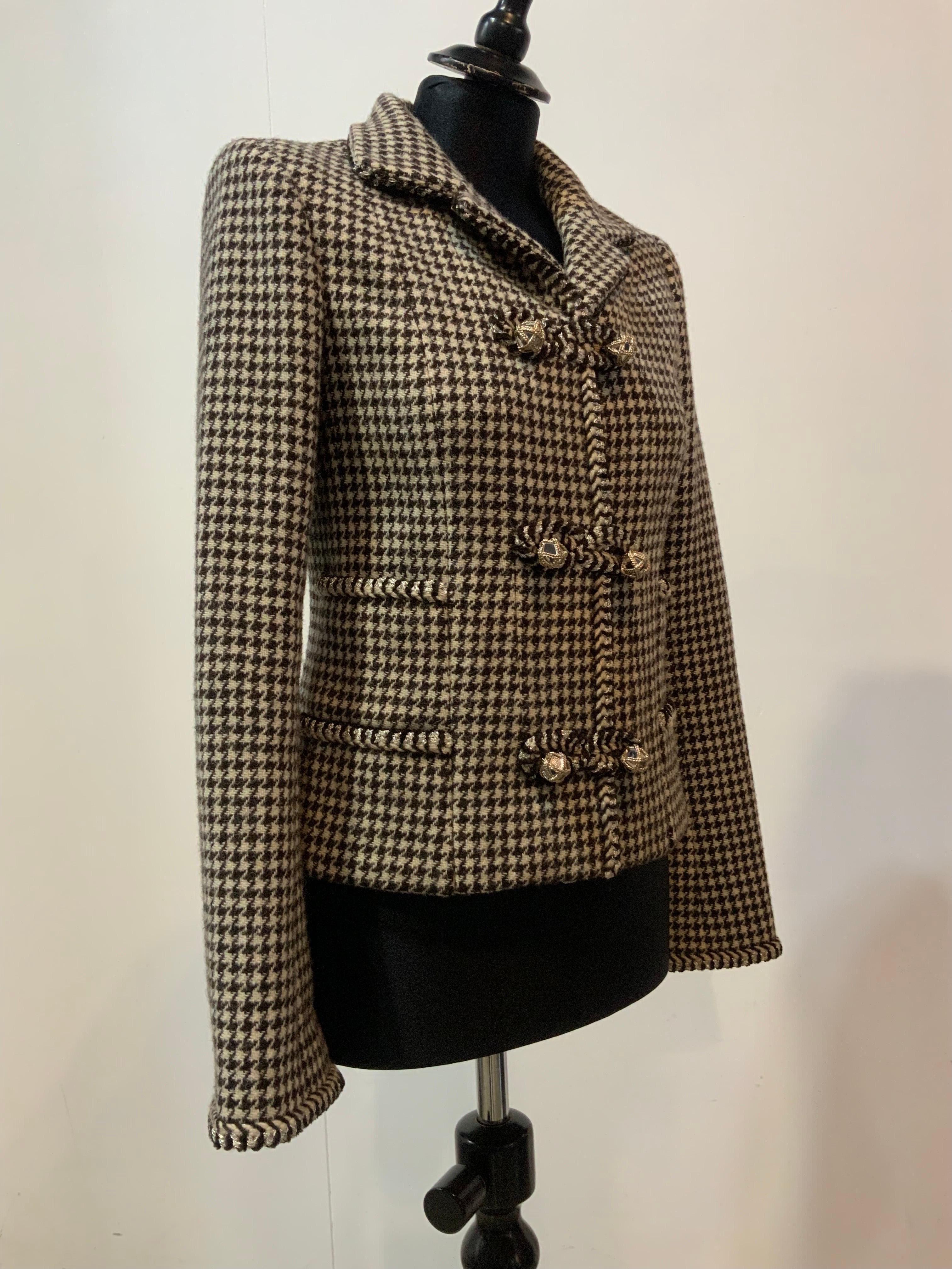 Black Chanel Fall 2015 RTW wool Jacket For Sale