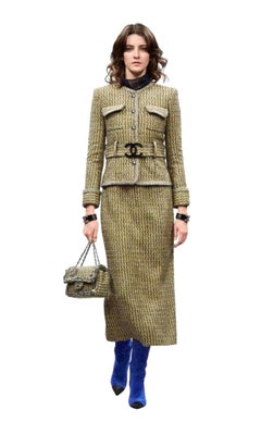 Chanel automne 2017 17B CC Belt Veste en tweed