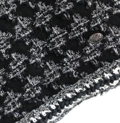 Chanel Fall 2017 Houndstooth Tweed Sleeveless Top
