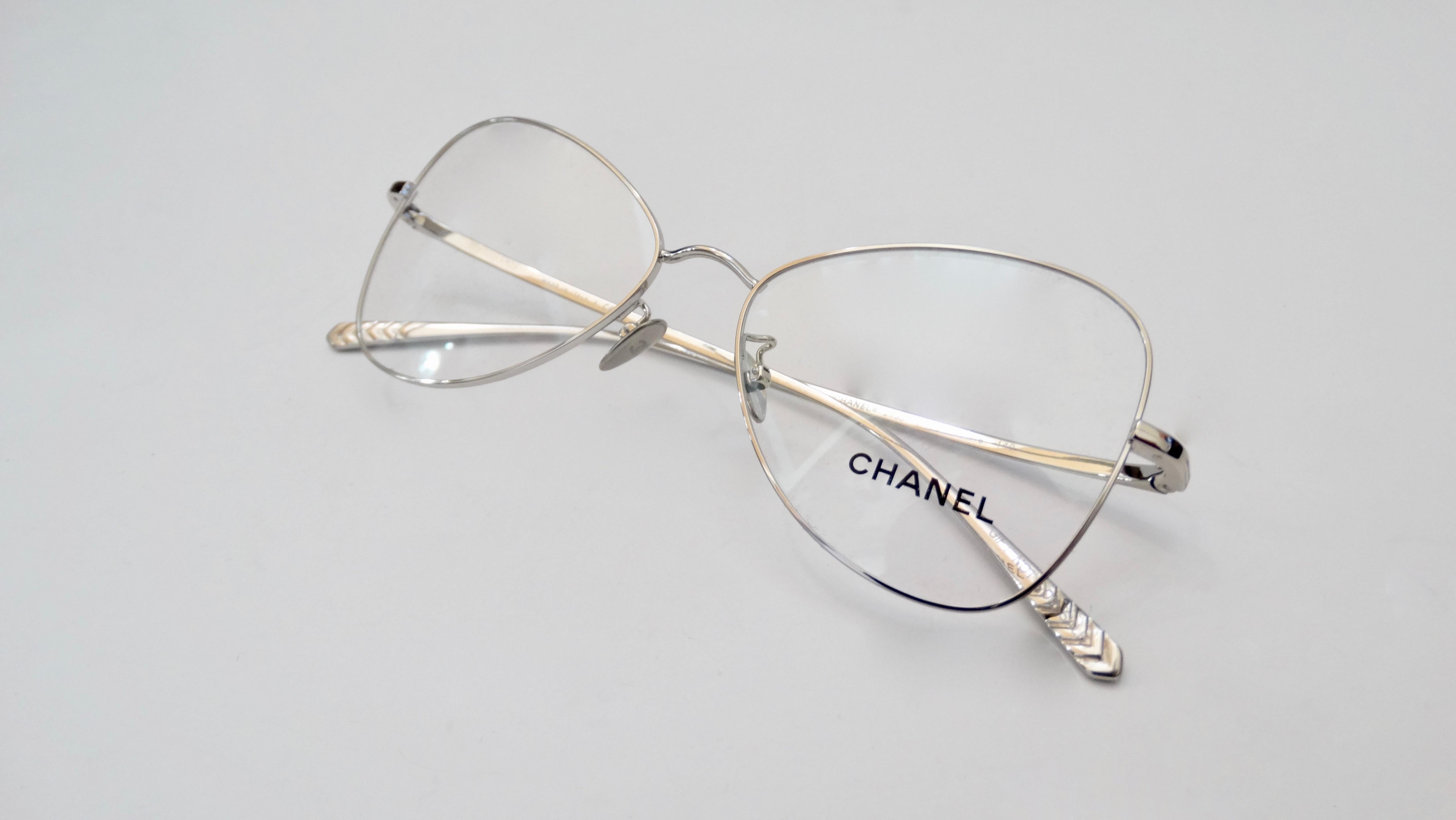 Chanel Fall 2019 Silver Eye Glasses  For Sale 4