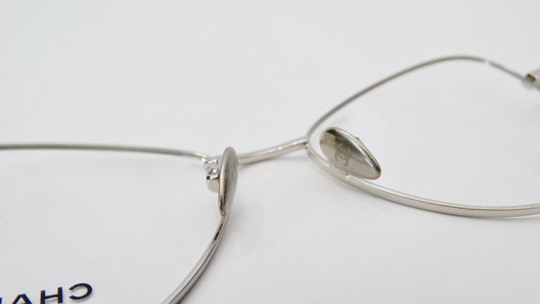 Chanel Fall 2019 Silver Eye Glasses For Sale at 1stDibs