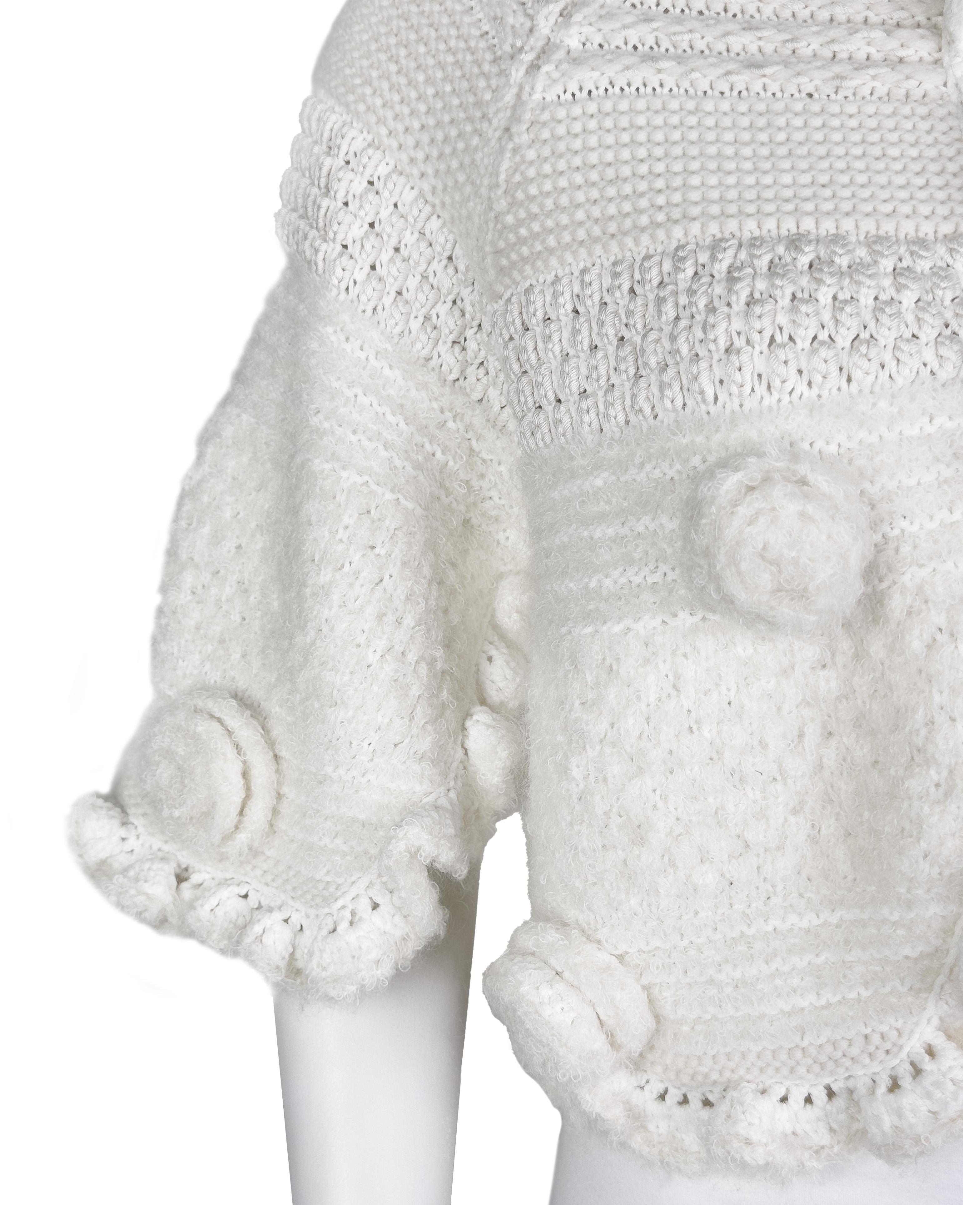 Donna Chanel Autunno/Inverno 2006 Giacca stile bolero in maglia color crema in vendita