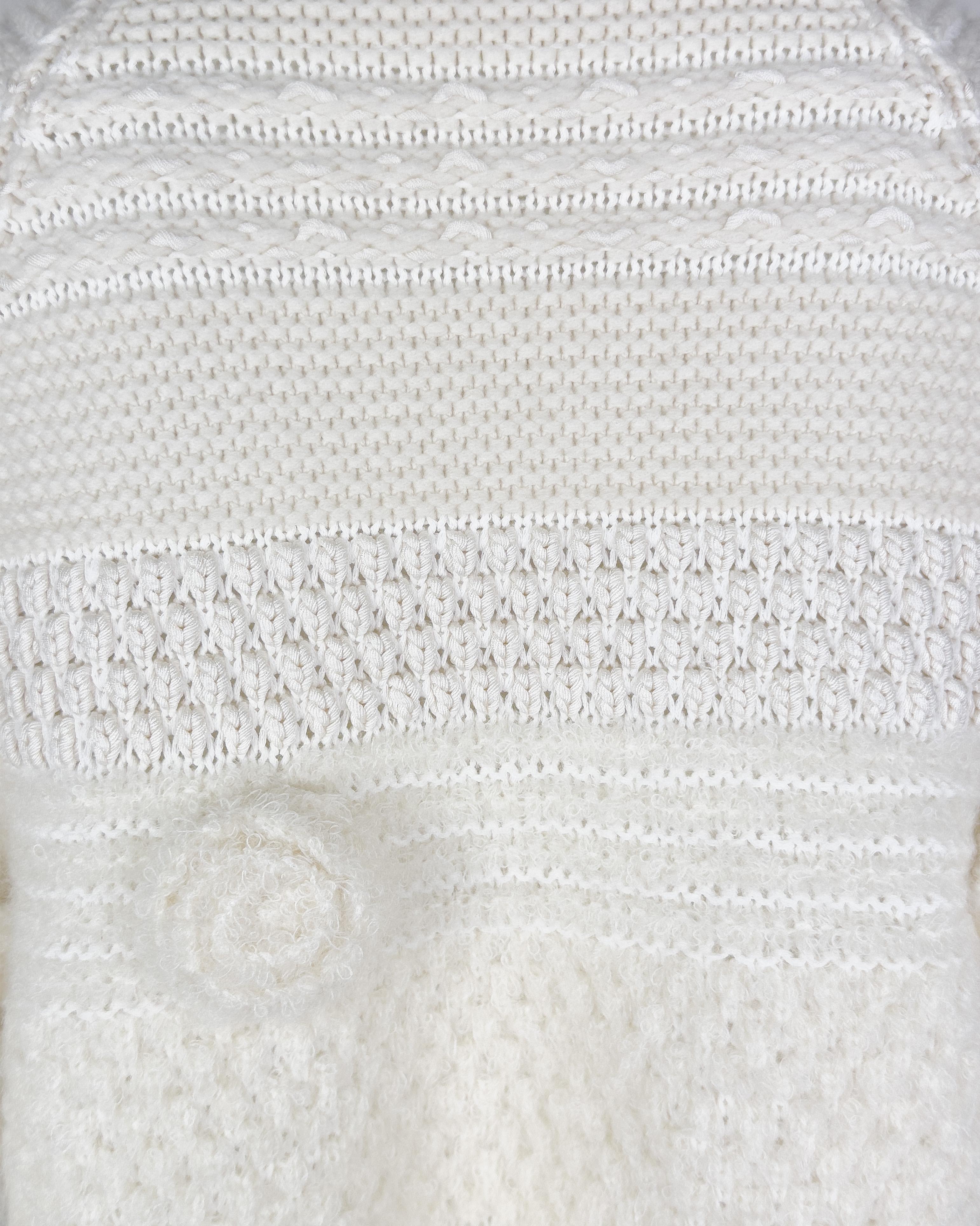 Chanel Autunno/Inverno 2006 Giacca stile bolero in maglia color crema in vendita 1