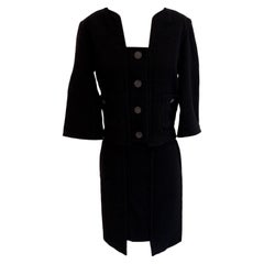 Chanel Fall/Winter 2007–2008 Black Wool & Silk Skirt Suit (FR 38 / US 6)