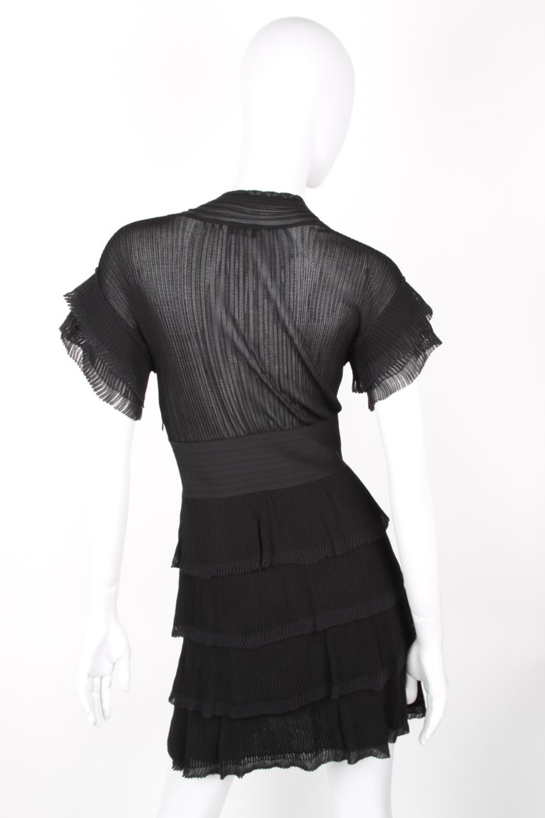 Chanel Fall/Winter 2007 black layered short sleeve dress For Sale at ...