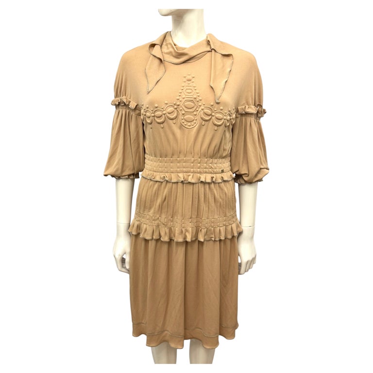 jersey dress chanel Fall/Winter 2007 Runway Beige with Sculpted Trompe-l'Œil July Launch