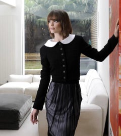 Chanel Fall/Winter 2009 Black White Claudine Collar Tweed 09A Jacket