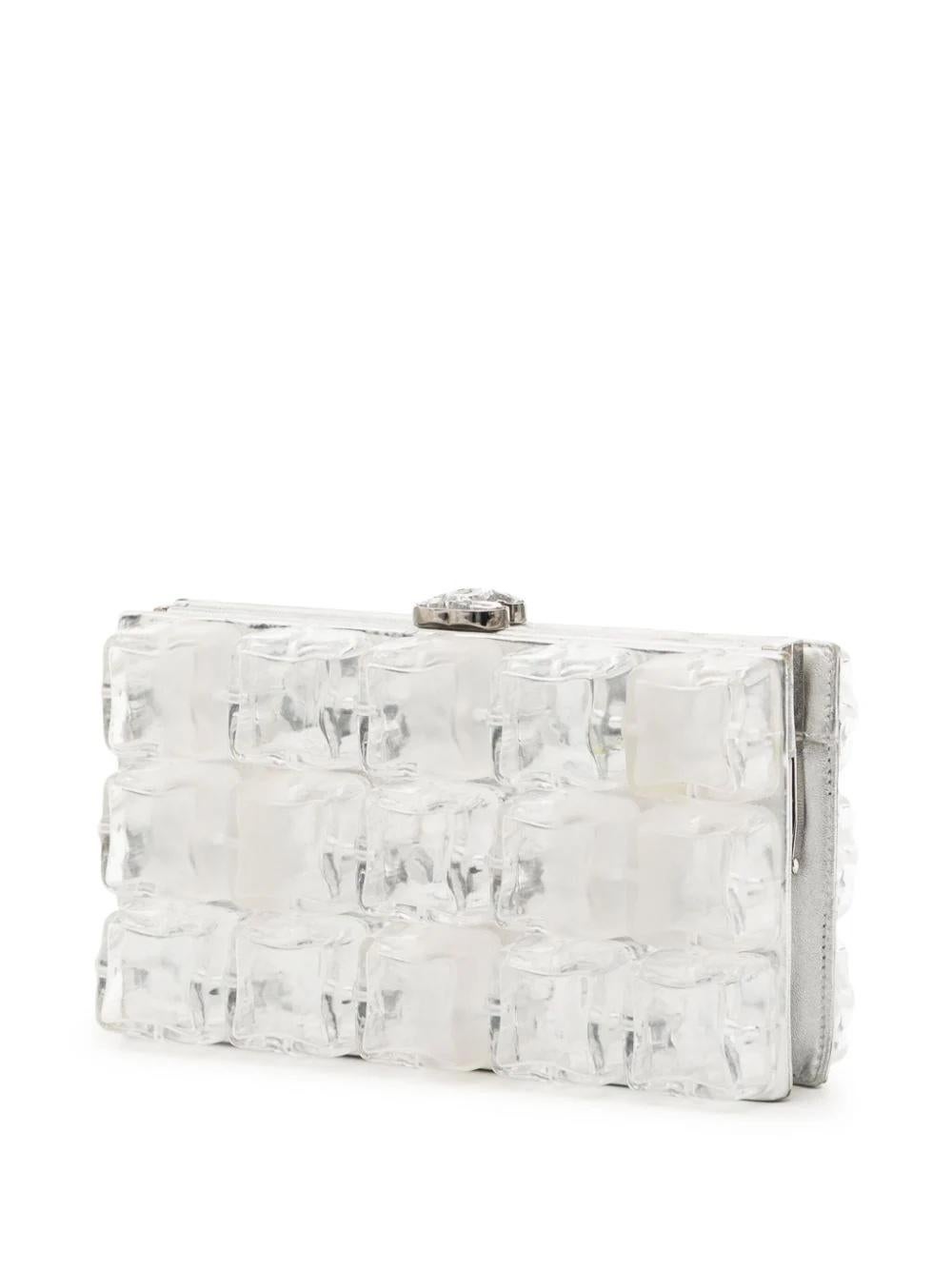 Gray Chanel Fall/Winter 2010 Limited Edition Ice Cube Minaudière For Sale