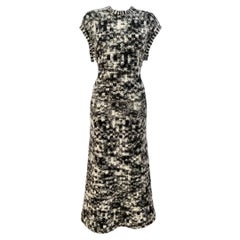Chanel Fall Winter 2011 Black and White Bouclette Knit Dress