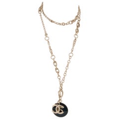   Chanel Fall/Winter 2013 No. 5 medallion silver chain necklace/belt  