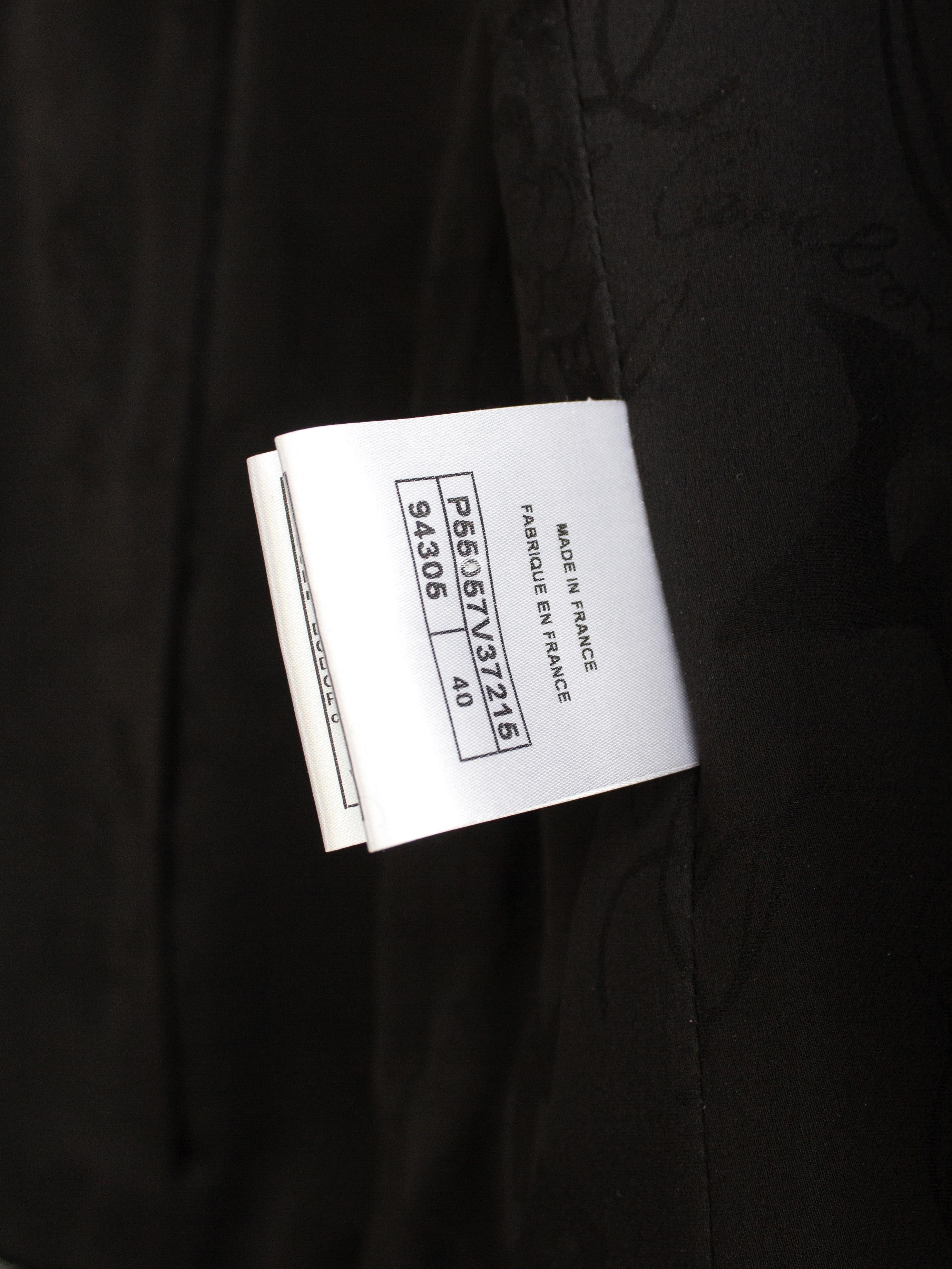 Chanel Herbst Winter 2016 Schwarz schimmernde LBJ Abendjacke aus Tweed 16K Jacke im Angebot 7