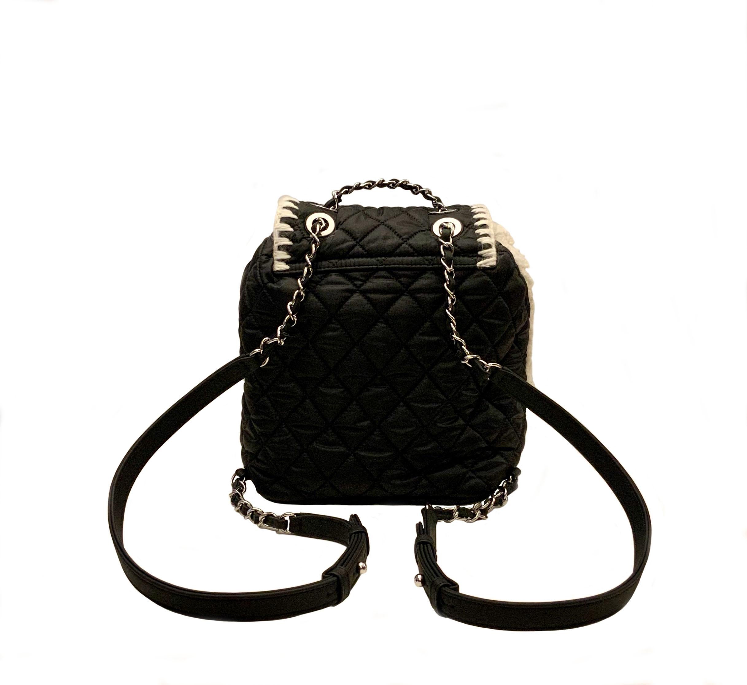 Brown Chanel Fall Winter 2018 Wool Coco Neige Backpack