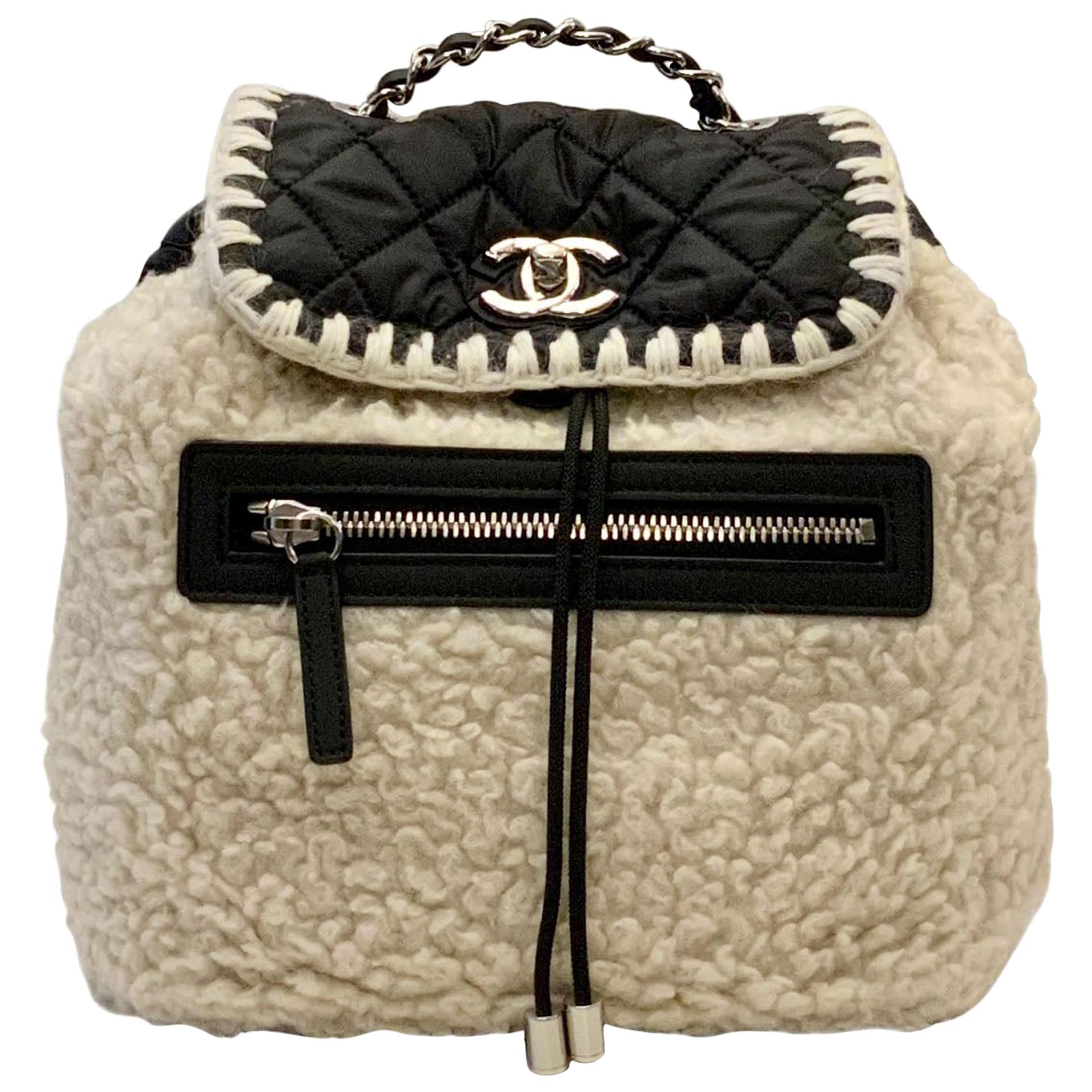 Chanel Fall Winter 2018 Wool Coco Neige Backpack 