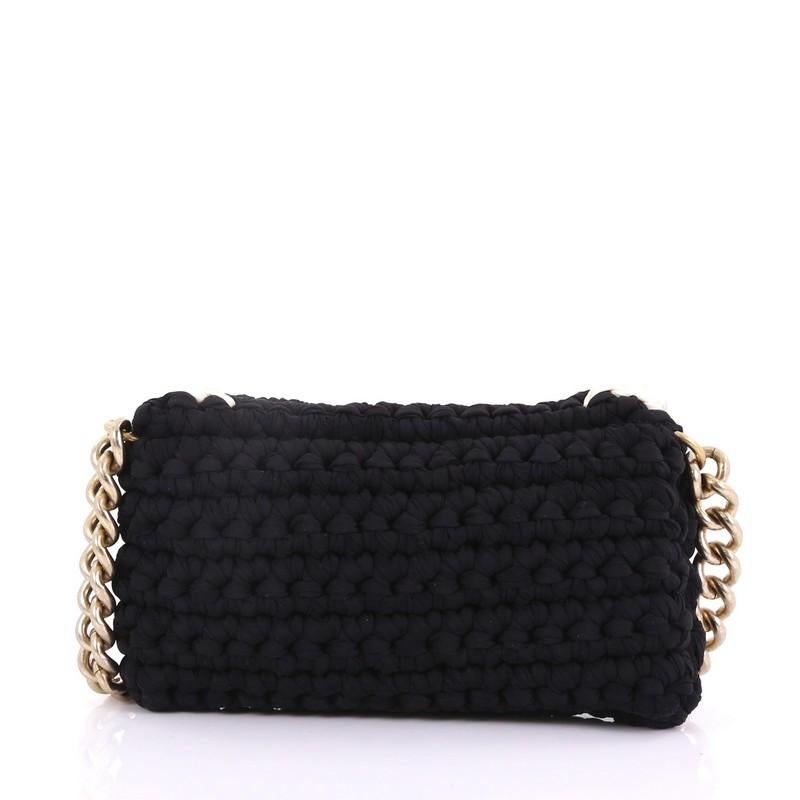 chanel crochet flap bag