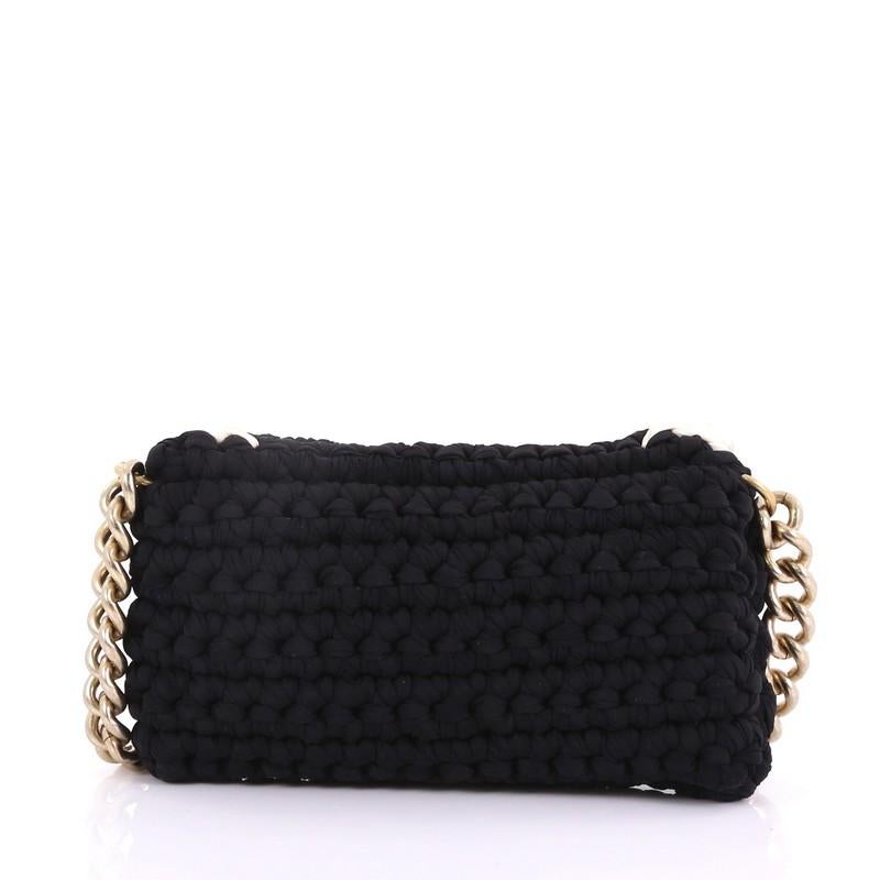 chanel crochet flap bag