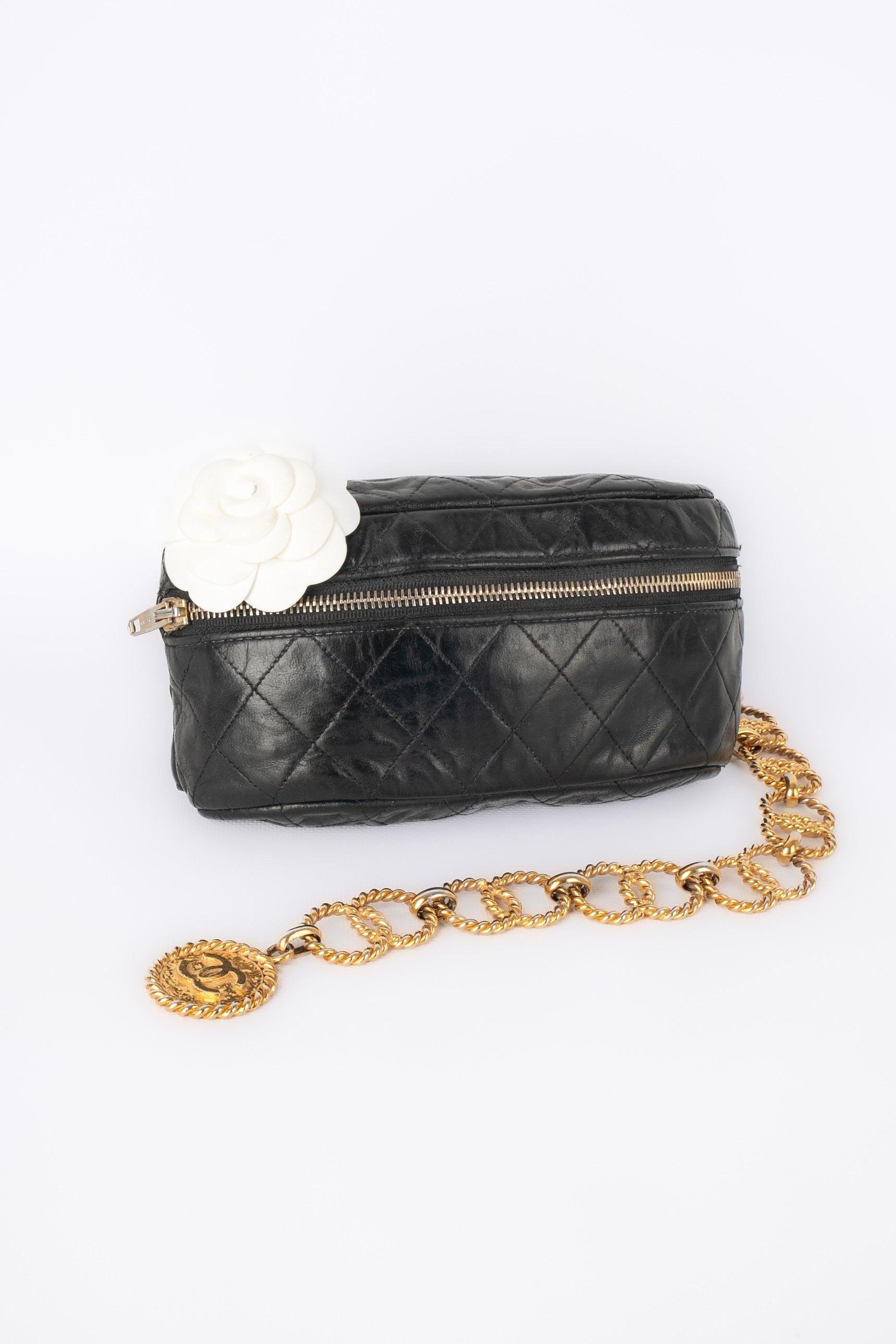 Chanel Fanny Pack Black Lamb Leather Belt Bag, 1990 8