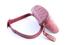Chanel Fanny Pack Waist Pouch 1cr0703 Red Quilted Leather Cross Body Bag