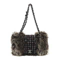Chanel Fantasy Flap Bag Fur and Tweed Medium