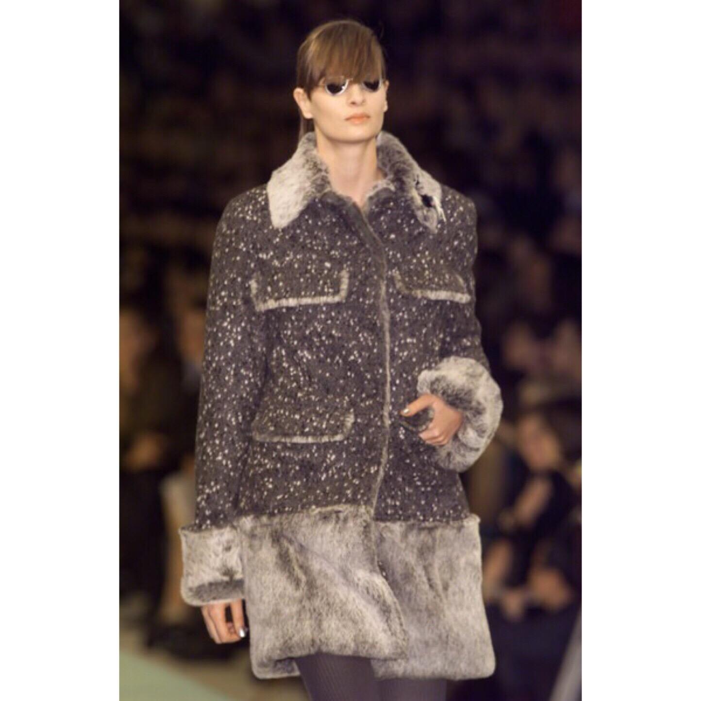 The Chanel Fall 2001 collection had a quirky yet fantastical aesthetic blending a high-end fur coats with futuristic interpretations of winter wear and everything in between. A variation between the chunky coats and fitted sweaters struck an uncanny