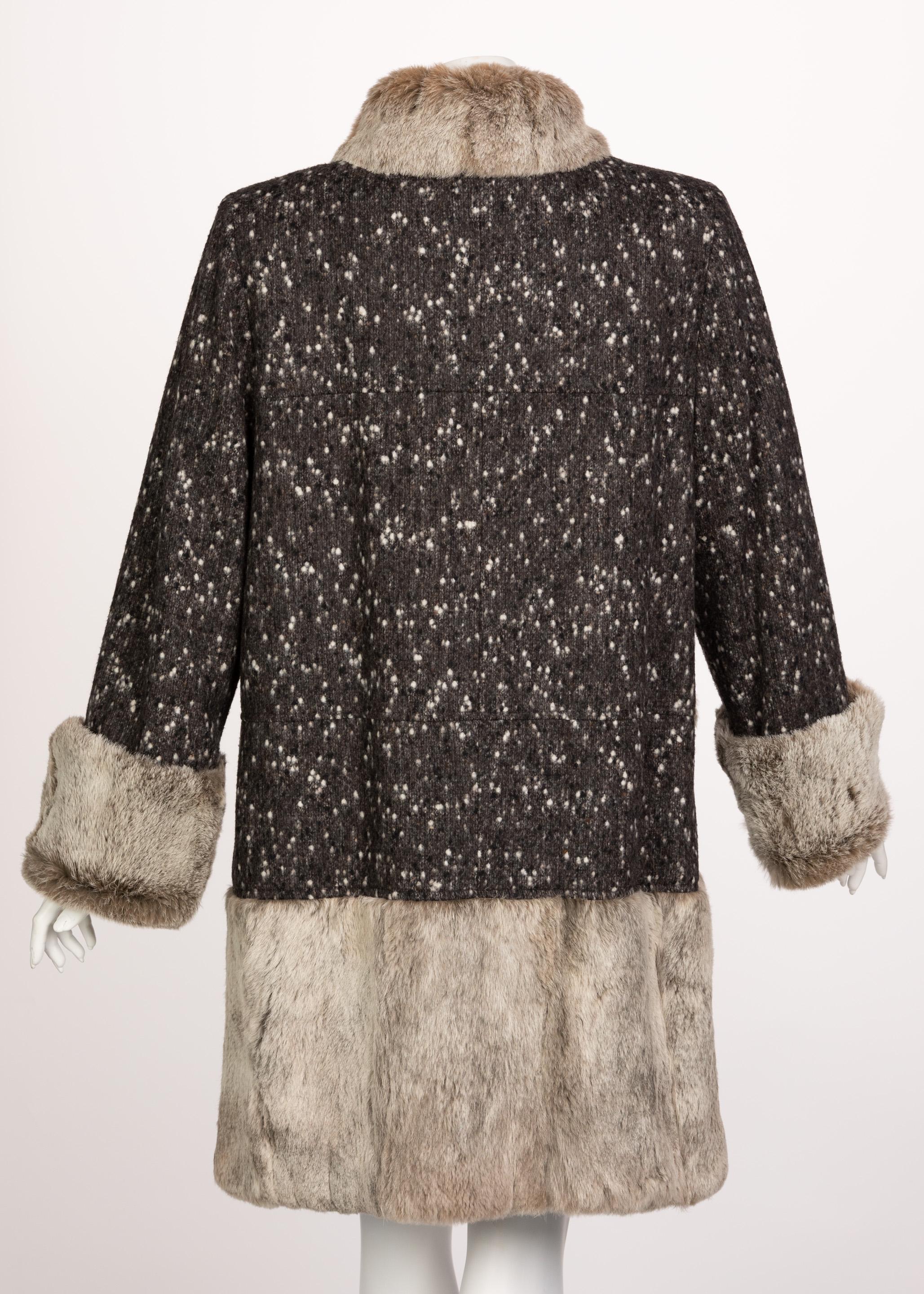 Chanel Fantasy Fur Tweed Coat Runway 2001 1