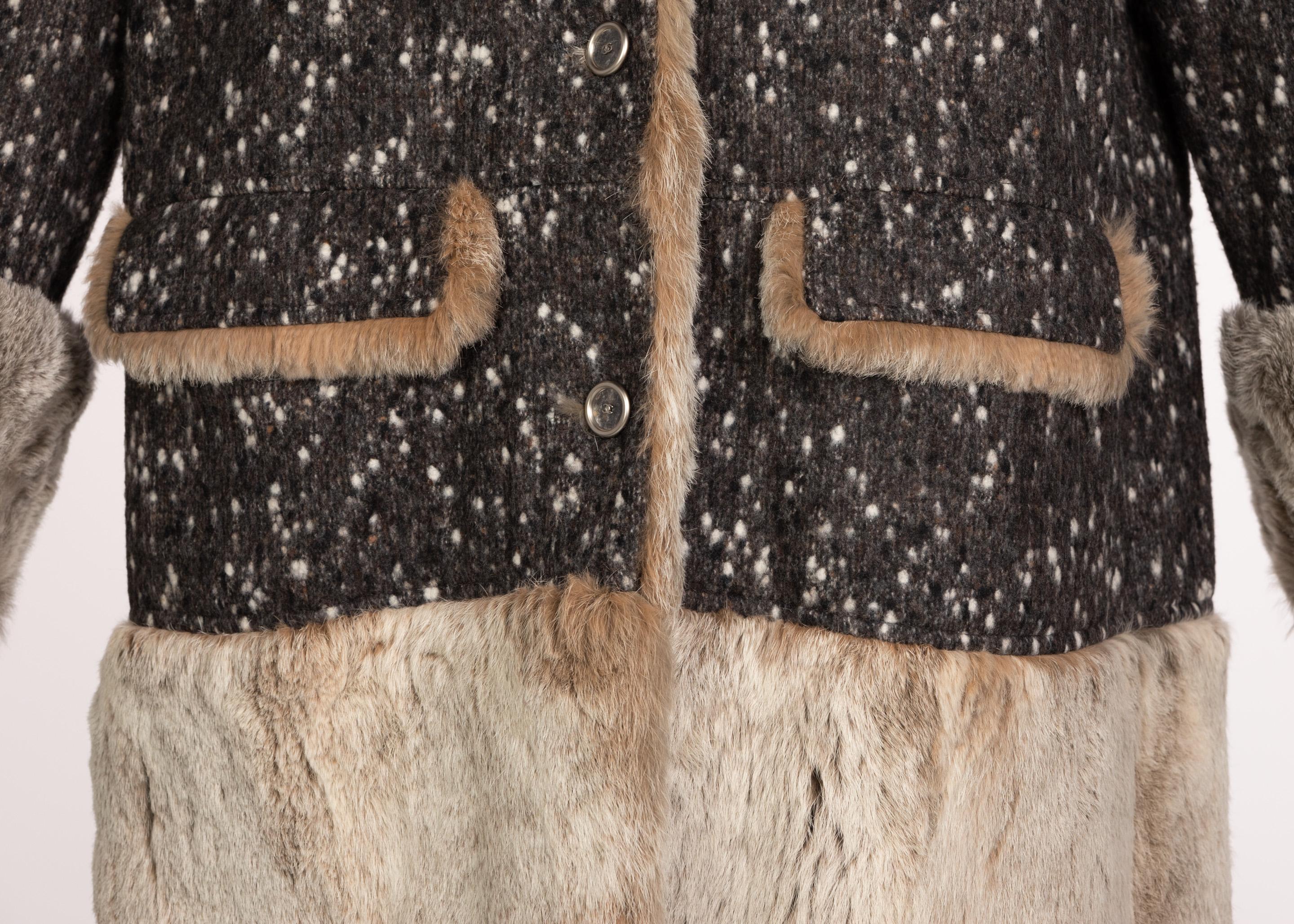 Chanel Fantasy Fur Tweed Coat Runway 2001 4