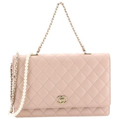 Chanel Fantasy Pearls Flap Tasche gesteppt Lammfell groß