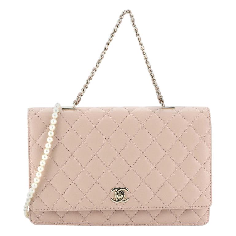 CHANEL Lambskin Quilted Fantasy Pearl Flap Light Gold 346063