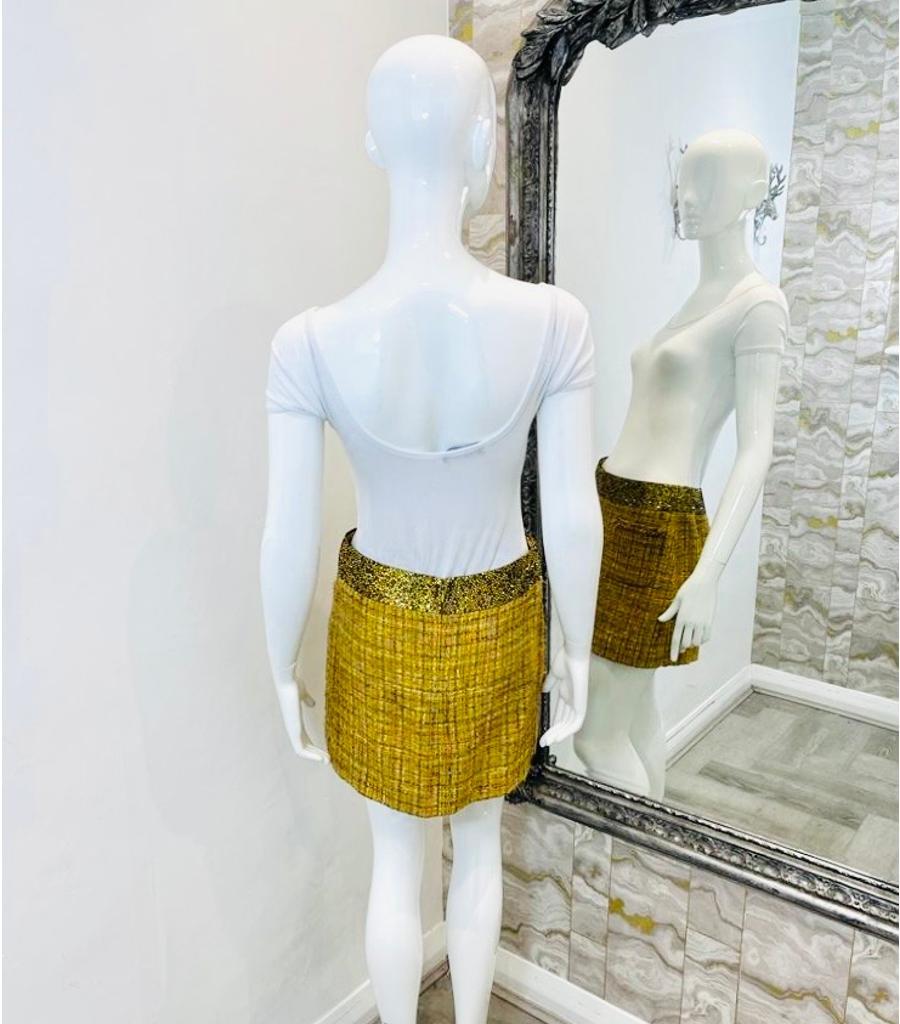 Women's Chanel Fantasy Tweed Crystal Mini Skirt For Sale