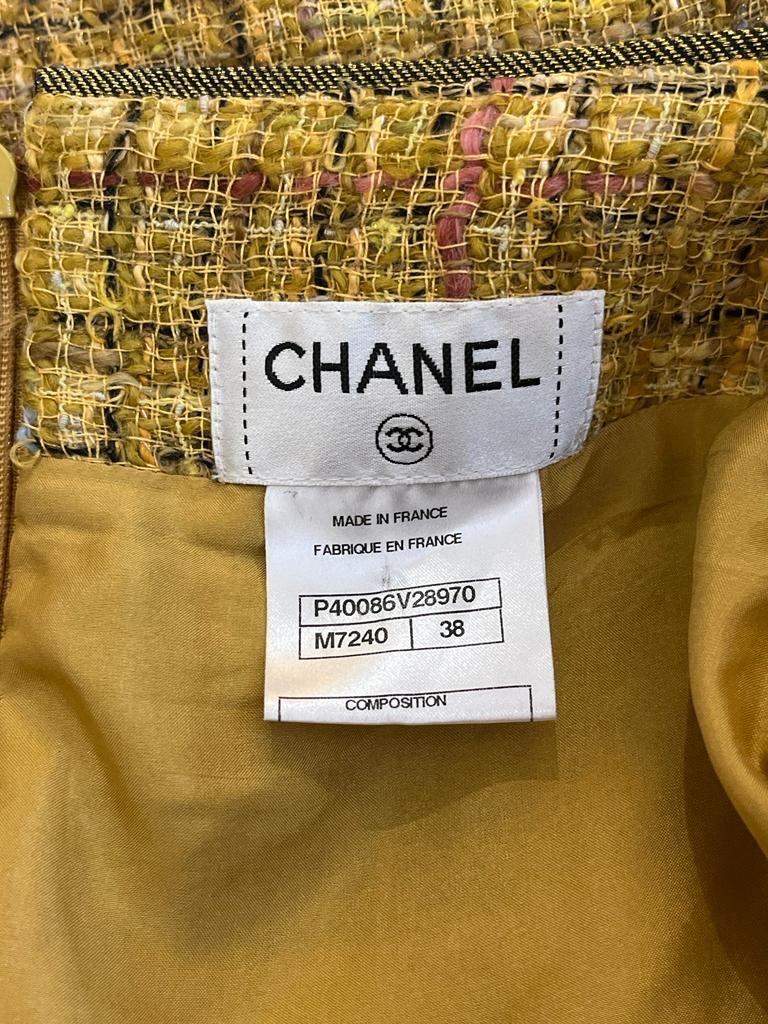 Chanel Fantasy Tweed Crystal Mini Skirt For Sale 3