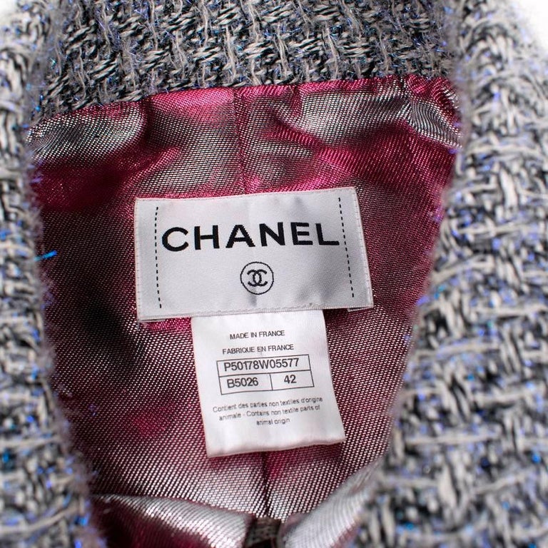 Chanel Fantasy Tweed Jacket with Lame US 10 For Sale at 1stdibs