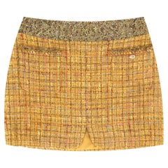 Chanel Fantasie Minirock aus Wolle, Tweed und Kristall