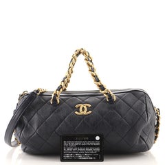 Chanel Fashion Therapy Bowling Bag Quilted Shiny Lambskin Medium