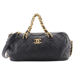 Chanel Fashion Therapy Bowling Bag Quilted Shiny Lambskin Medium